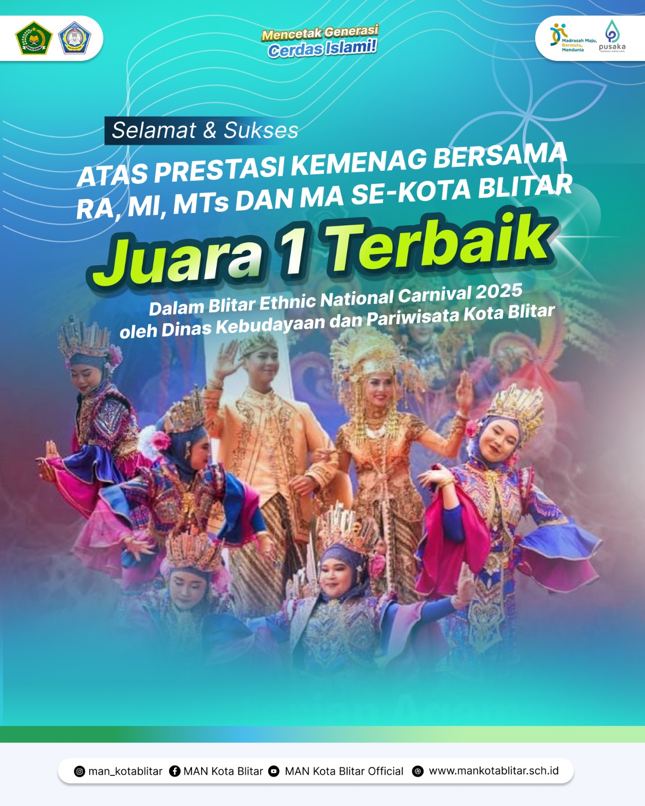 Mencetak Generasi Cerdas Islami, Meraih Juara 1 di Panggung Budaya!